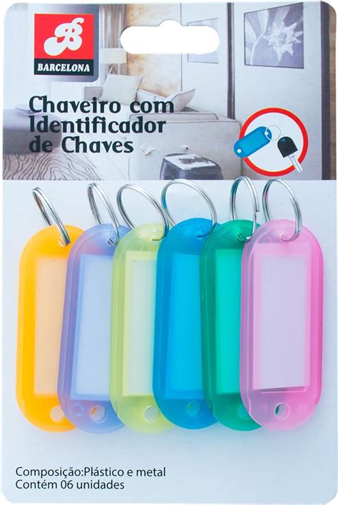 CHAVEIRO IDENTIFICADOR DE CHAVES KIT 6 PEÇAS 23612 CHILE