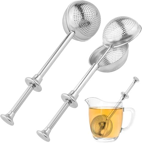 St Ck Teesieb Mit Griff Edelstahl Tee Infuser F R Losen Tee Tasse