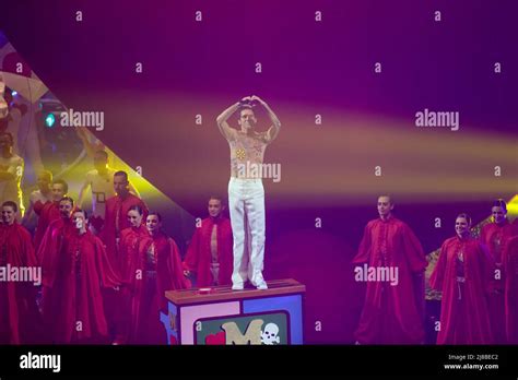 Mika Performing During The Eurovision Song Contest Grand Final On 14