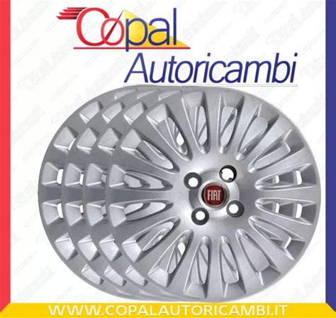 SET 4 COPRICERCHI Coppa Ruota Copriruota Borchie 15 Fiat Grande Punto