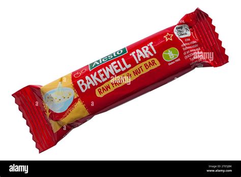 Alesto Bakewell Tart Raw Fruit And Nut Bar From Lidl Isolated On White