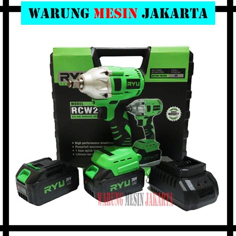 Jual Ryu Rcw Volt Cordless Impact Wrench Bor Baterai Buka Baut Ban