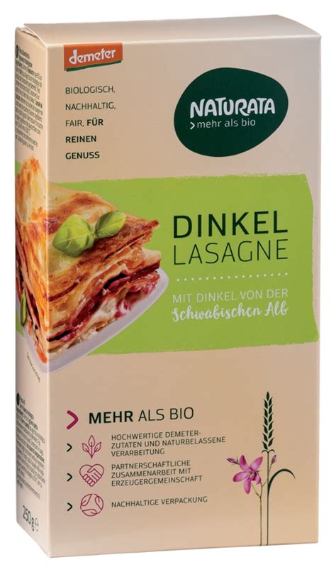 Naturata Demeter Dinkel Lasagne Platten Naturata GmbH