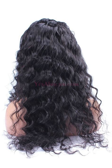 Natural Color Unprocessed Peruvian Virgin 100 Human Hair Loose Wave Full Lace Wigs