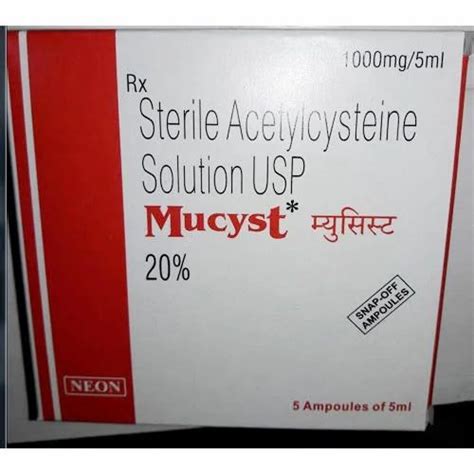 Acetylcysteine Mucyst Ml Injection At Rs Piece Acetylcysteine