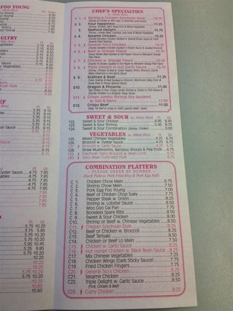 Menu at New Hong Kong Restaurant, Woonsocket