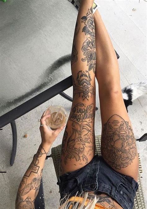 Front Thigh Tattoos Girl Leg Tattoos Lower Leg Tattoos Thigh Tattoos