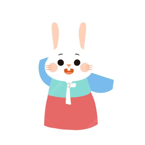 New Year Rabbit Korean White Rabbit New Year Rabbit Korea Rabbit Png