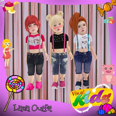 Second Life Marketplace - VIv.a! Kids Lana Outfit-Cat