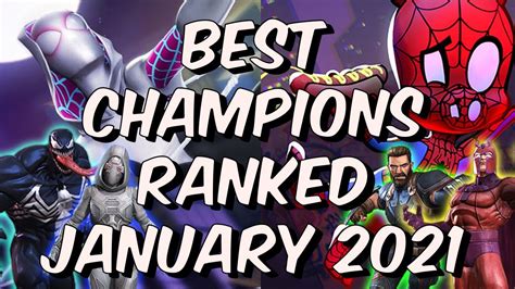 Best Champions Ranked January 2021 Seatins Tier List Marvel Contest Of Champions Youtube