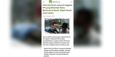 Viral Foto Enam Jenazah Laskar Fpi Ini Fakta Dan Penampakannya