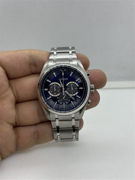 Citizen Eco Drive Chronograph Mens Watch B Super Titanium Gn W S Ebay