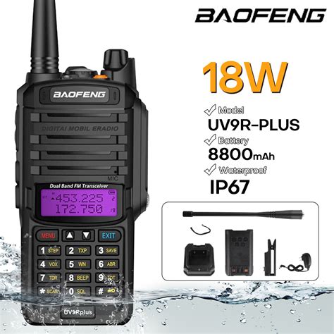 Baofeng Uv R Plus Vhf Uhf Walkie Talkie Dual Band Ham Handheld Two Way