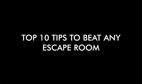 10 Tips On How to Escape an Escape Room | Aim Escape