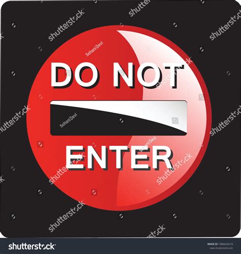 Vektor Stok No Entry Sign Board Vector Tanpa Royalti