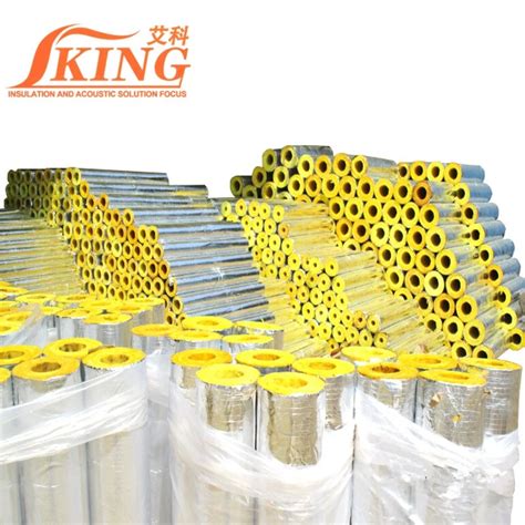 Isoking Aluminum Foil Faced Glass Wool Pipe Heat Insulation Materials