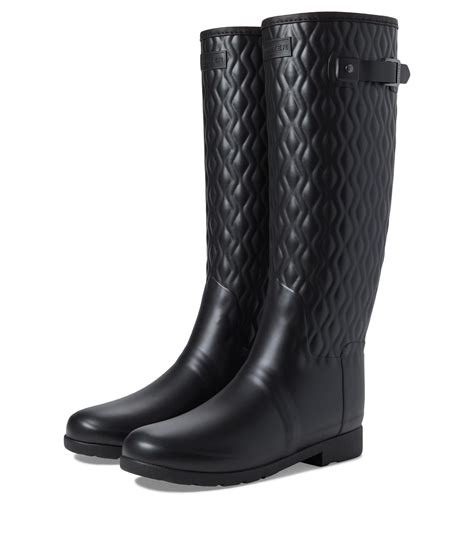 Hunter Refined Tall Vertical Quilt Boot In Black Lyst