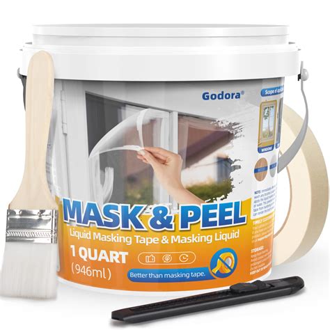Godora Liquid Masking for Painting 1 Quart, Peelable Liquid Masking