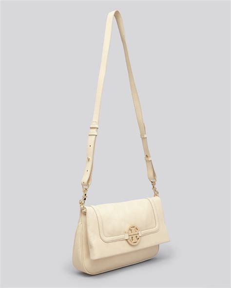 Tory Burch Crossbody Amanda Foldover Messenger In Natural Lyst