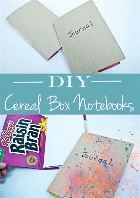 Diy Cereal Box Notebooks A Great Recycling Craft For All Ages Clumsy