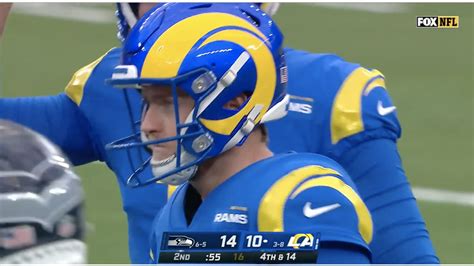 Los Angeles Rams Kicker Matt Gay 54 Yard Field Goal Week 13 Vs Seattle Seahawks At SoFi Stadium