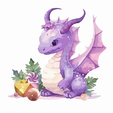 Premium Vector Purple Baby Dinosaur On White Background