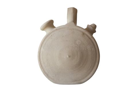 White Earthenware Botijo Traditional Clay Pot Jug Stock Image Image