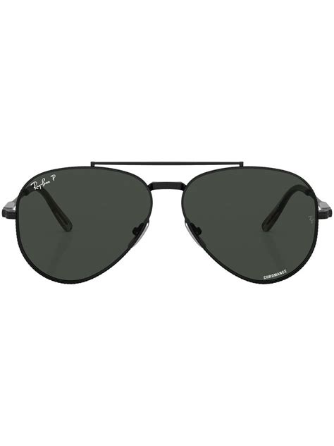 Ray-Ban | Aviator II Titanium Aviator Sunglasses | Black | FARFETCH