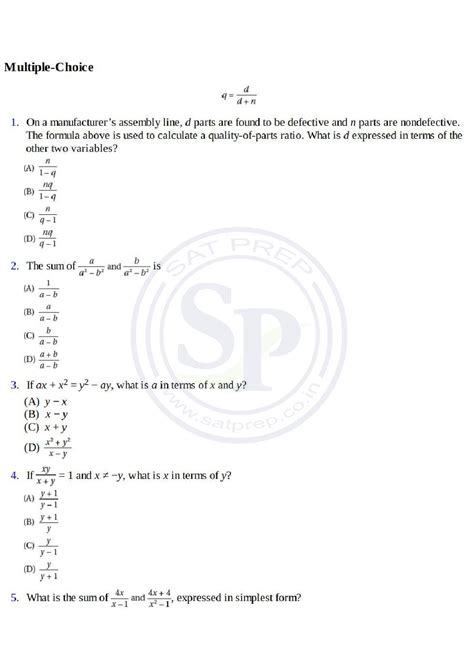 Heart Of Algebra Archives - SAT PREP