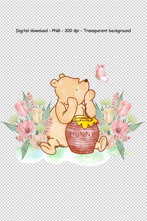 Classic pooh with honey no background – Artofit