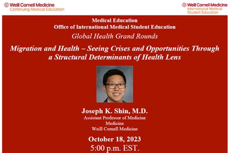 Global Health Grand Rounds Migration And Health Research Weill