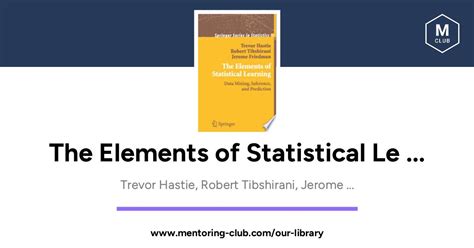 The Elements Of Statistical Learning Data Mining Inference And