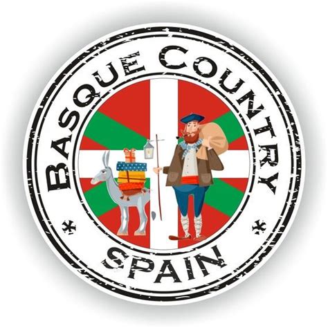 Spain Basque Seal Sticker Round Flag For Laptop Book Fridge Guitar