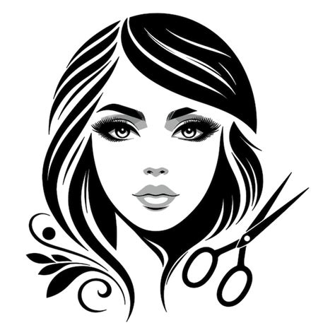 Un Dibujo De Una Mujer Con Una Hoja En El Cabello Vector Premium