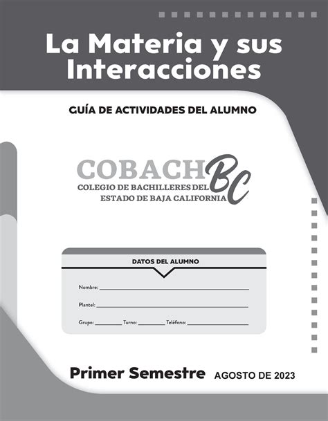 La Materia Y Sus Interacciones La Materia Y Sus Interacciones Primer