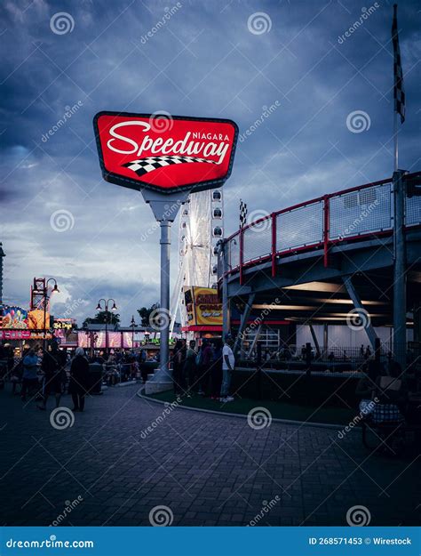 Vertical Shot Of The Niagara Falls Speedway Go Kart Racing Arena In