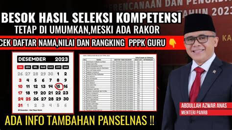 Degdegkan Besok Pengumuman Hasil Seleksi Pppk Guru Youtube