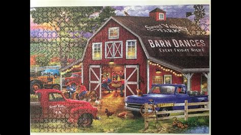 Barn Dance Chris Bigelow Country Roseart Jigsaw Puzzle Pieces