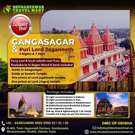 Gangasagar Puri Lord Jagannath 6 Nights 7 Days Package In Bhubaneswar