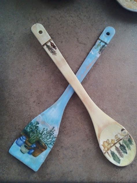 ξύλινες κουτάλες Decoupage Wooden Spoon Crafts Spoon Crafts Wooden