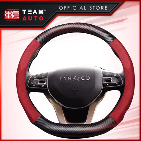 Team Auto Tap Lynk Co Leather And Carbon Fiber Grain Steering