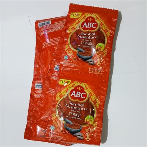 Jual Abc Sambal Terasi Nusantara Gram X Sachet Shopee Indonesia