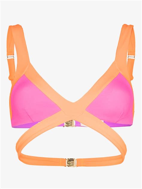 Agent Provocateur Mazzy Wrap Bikini Top Browns