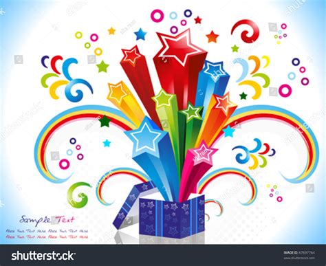 Abstract Colorful Magic Box Vector Illustration Stock Vector Royalty