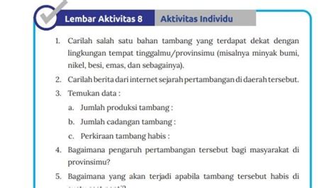 Kunci Jawaban IPS Kurikulum Merdeka Kelas 8 Halaman 27 Aktivitas 8