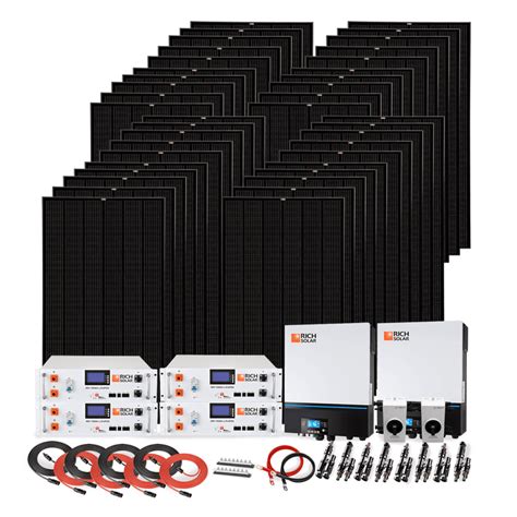 Complete Off Grid Solar Kit 13 000w 120 240v Output 48vdc 19 2kwh — Rich Solar