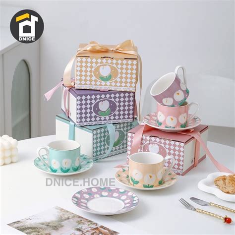 Jual Cangkir Teh Set Dengan Piring Tatakan Hampers Gift Cangkir