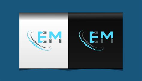 EM letter logo creative design. EM unique design. 15630078 Vector Art ...