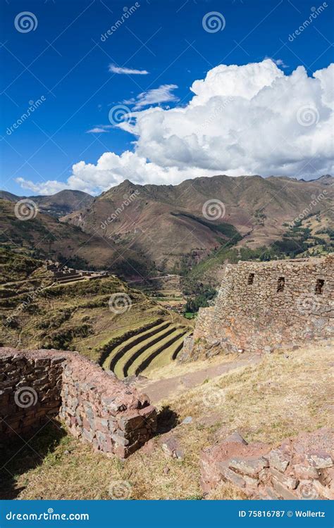 Farming Terraces By The Inca Stock Image Image Of Irrigation Explore