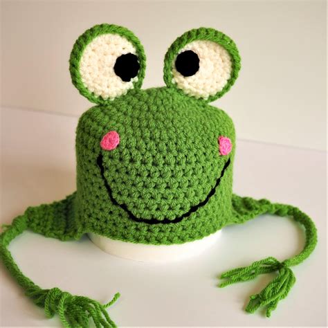 Googly Eyes Green Frog Hat Cris Crochet Shop